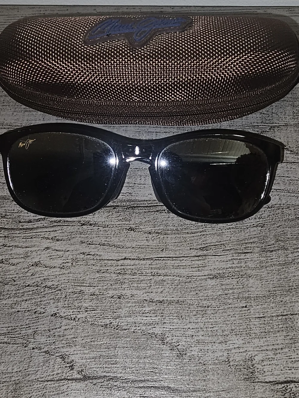 MAUI JIM Polarized Front Street Sunglasses MJ431 Black Frame Black Lens